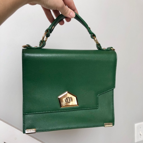 J&C JackyCeline Handbags - J&C Jacky & Celine Green Leather Top Handle Handbag